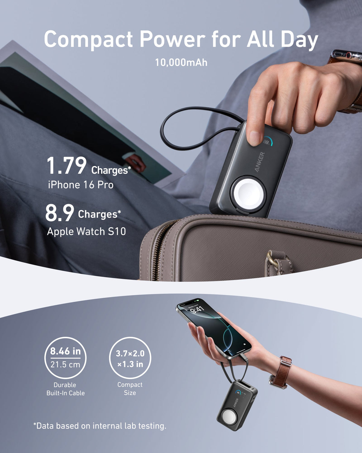 Anker MagGo Power Bank (10K, 35W, For Apple Watch) - Agenda365.com