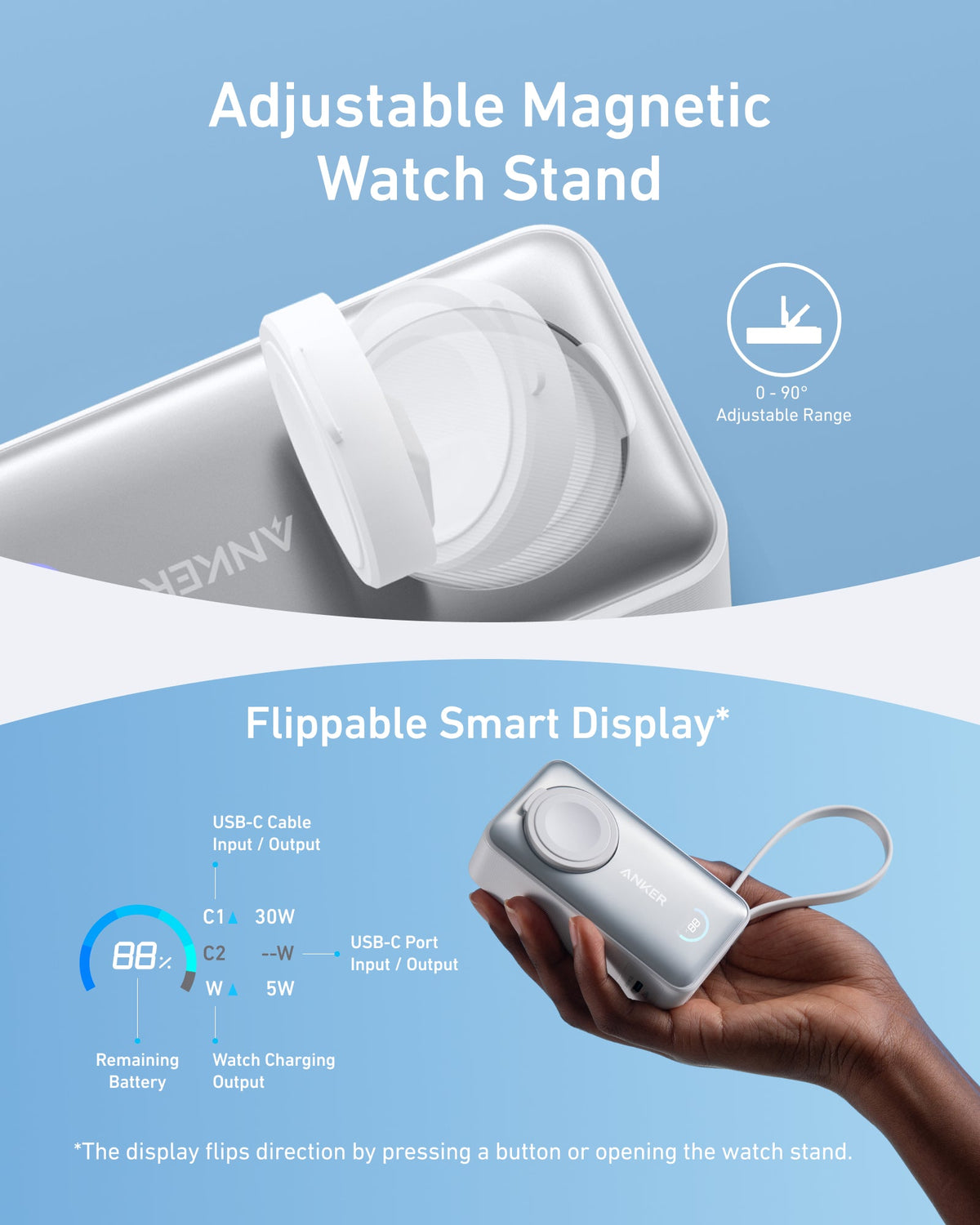 Anker MagGo Power Bank (10K, 35W, For Apple Watch) - Agenda365.com