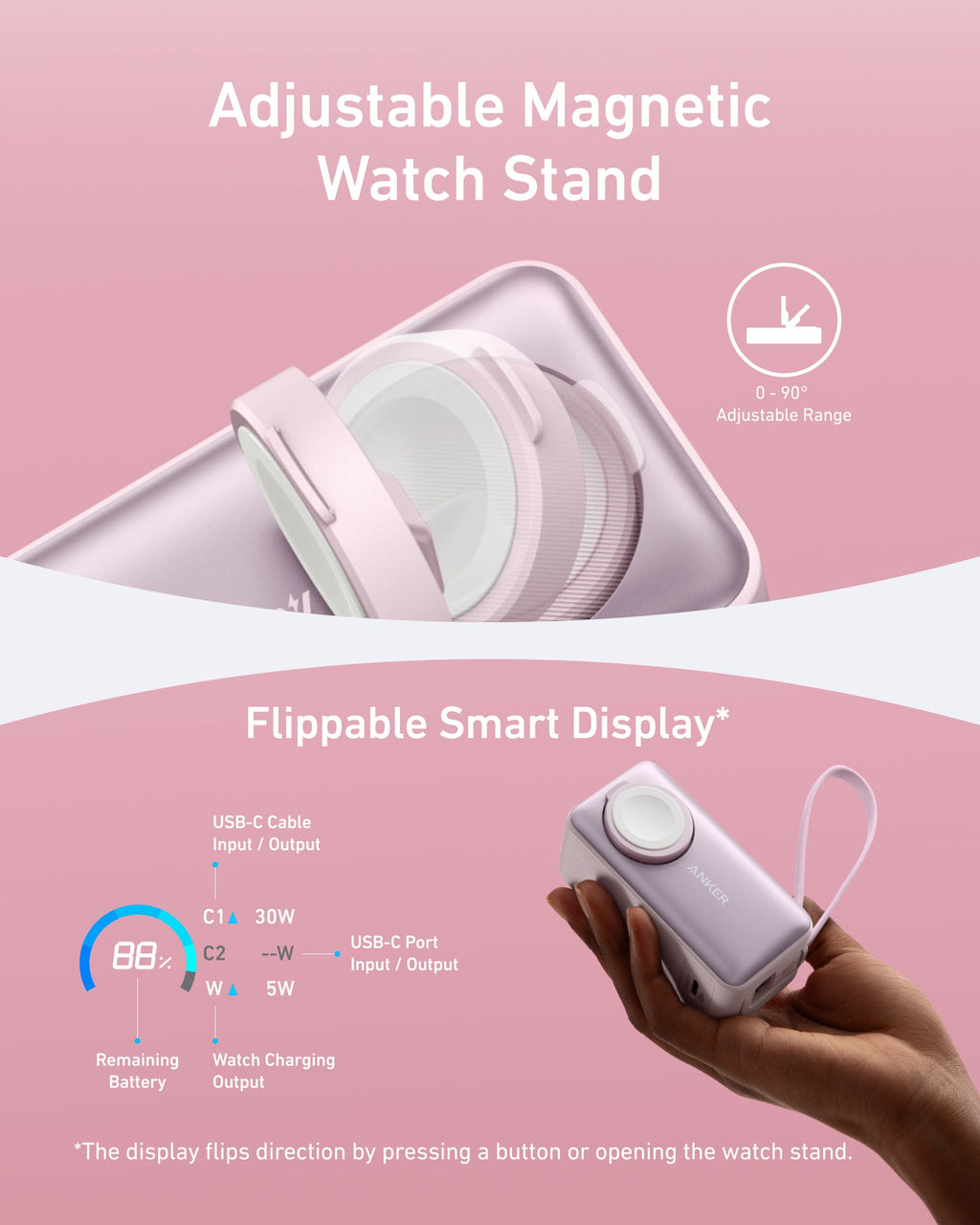 Anker MagGo Power Bank (10K, 35W, For Apple Watch) - Agenda365.com