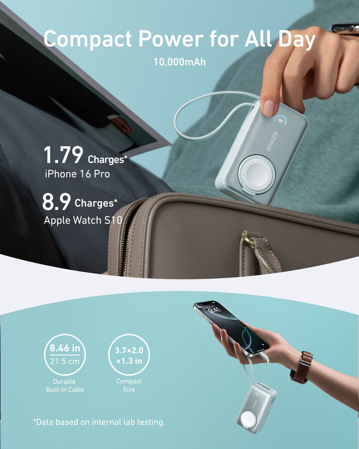 Anker MagGo Power Bank (10K, 35W, For Apple Watch) - Agenda365.com