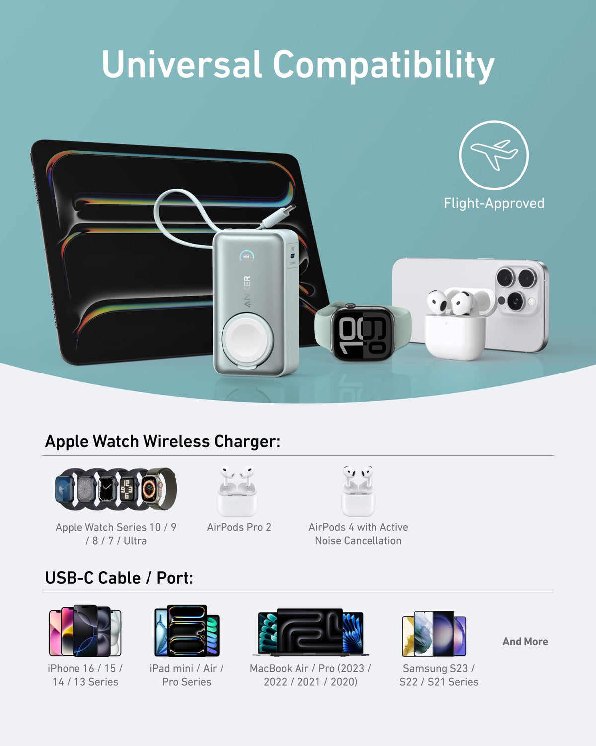 Anker MagGo Power Bank (10K, 35W, For Apple Watch) - Agenda365.com