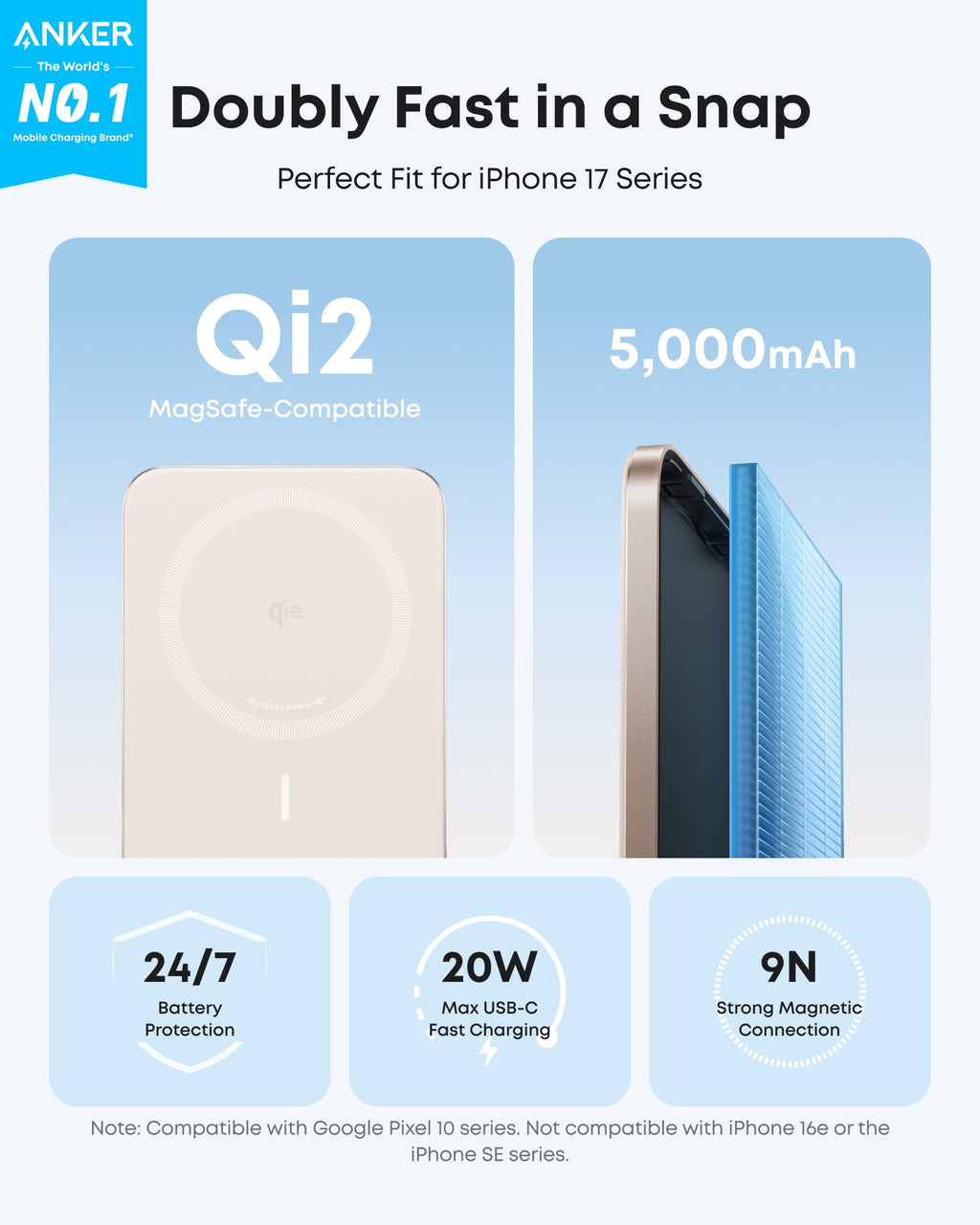 Anker Nano Power Bank (5K, MagGo, Slim) - Agenda365.com