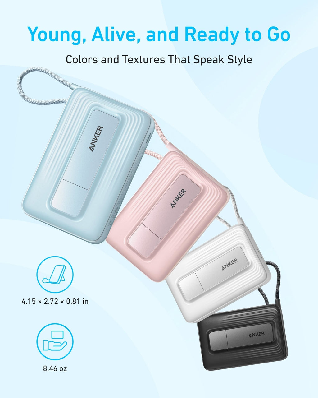 Anker Zolo Magnetic Power Bank (10K, 30W, Built-in USB-C Cable) - Agenda365.com