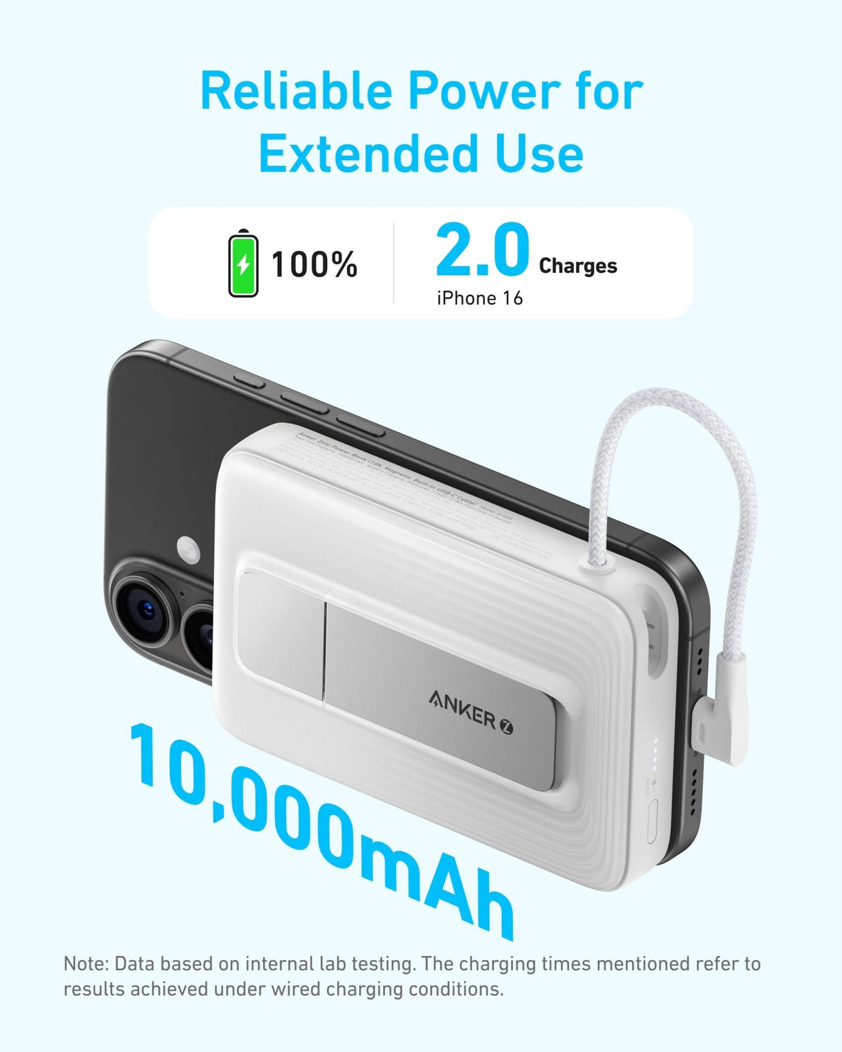 Anker Zolo Magnetic Power Bank (10K, 30W, Built-in USB-C Cable) - Agenda365.com