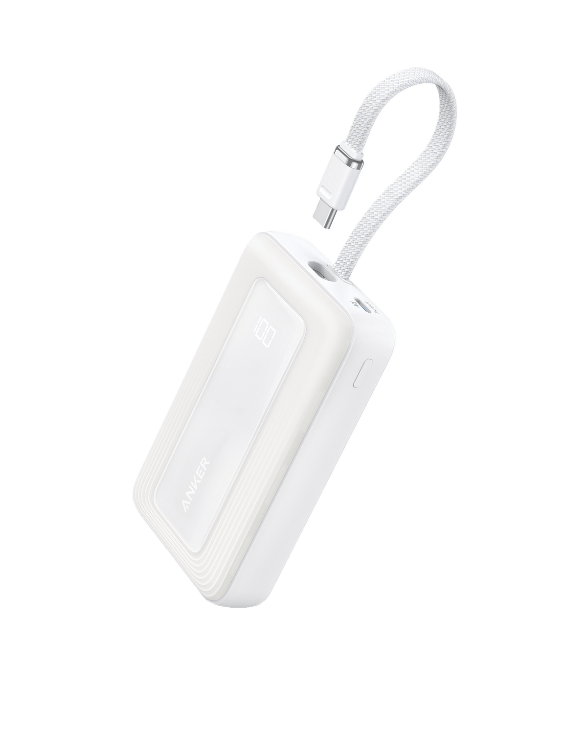 Anker Zolo Power Bank (10K, 30W) with a 5.4-inch (13.7 cm) built-in USB-C cable. - Agenda365.com