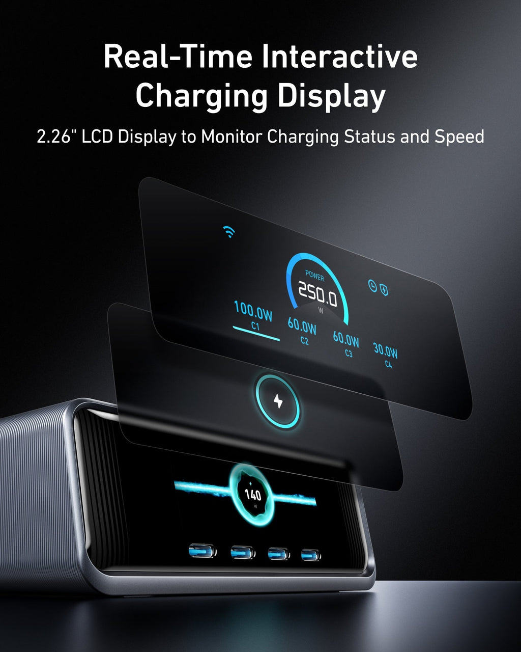 Anker Prime Charger (250W, 6 Ports, GaNPrime) - Agenda365.com
