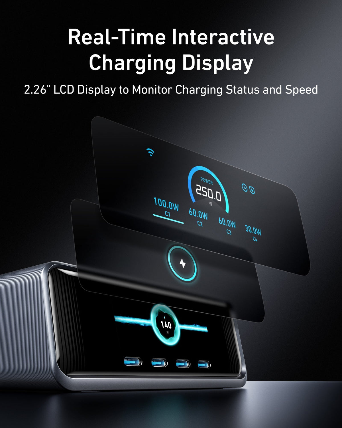 Anker Prime Charger (250W, 6 Ports, GaNPrime) - Agenda365.com