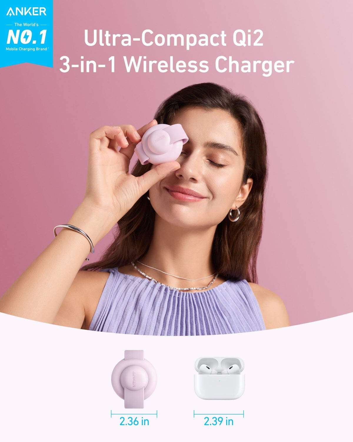 Anker MagGo Wireless Charging Station (3-in-1, Foldable Pad) - Agenda365.com