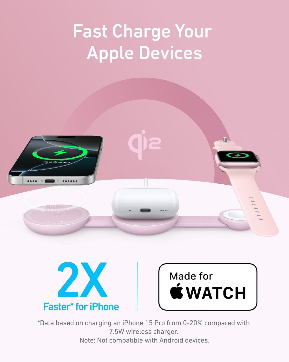 Anker MagGo Wireless Charging Station (3-in-1, Foldable Pad) - Agenda365.com