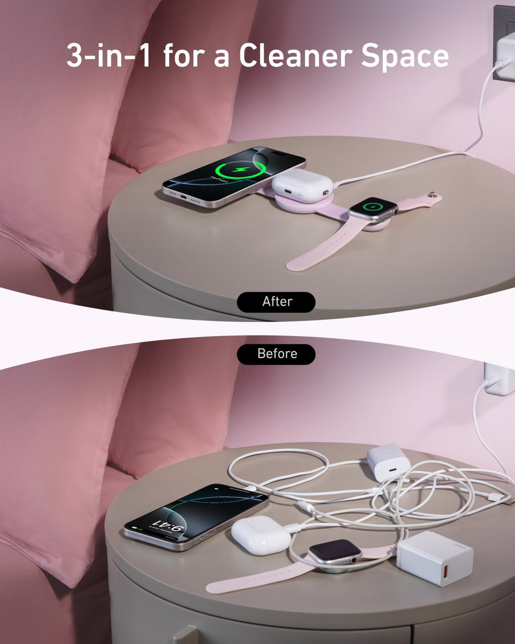 Anker MagGo Wireless Charging Station (3-in-1, Foldable Pad) - Agenda365.com
