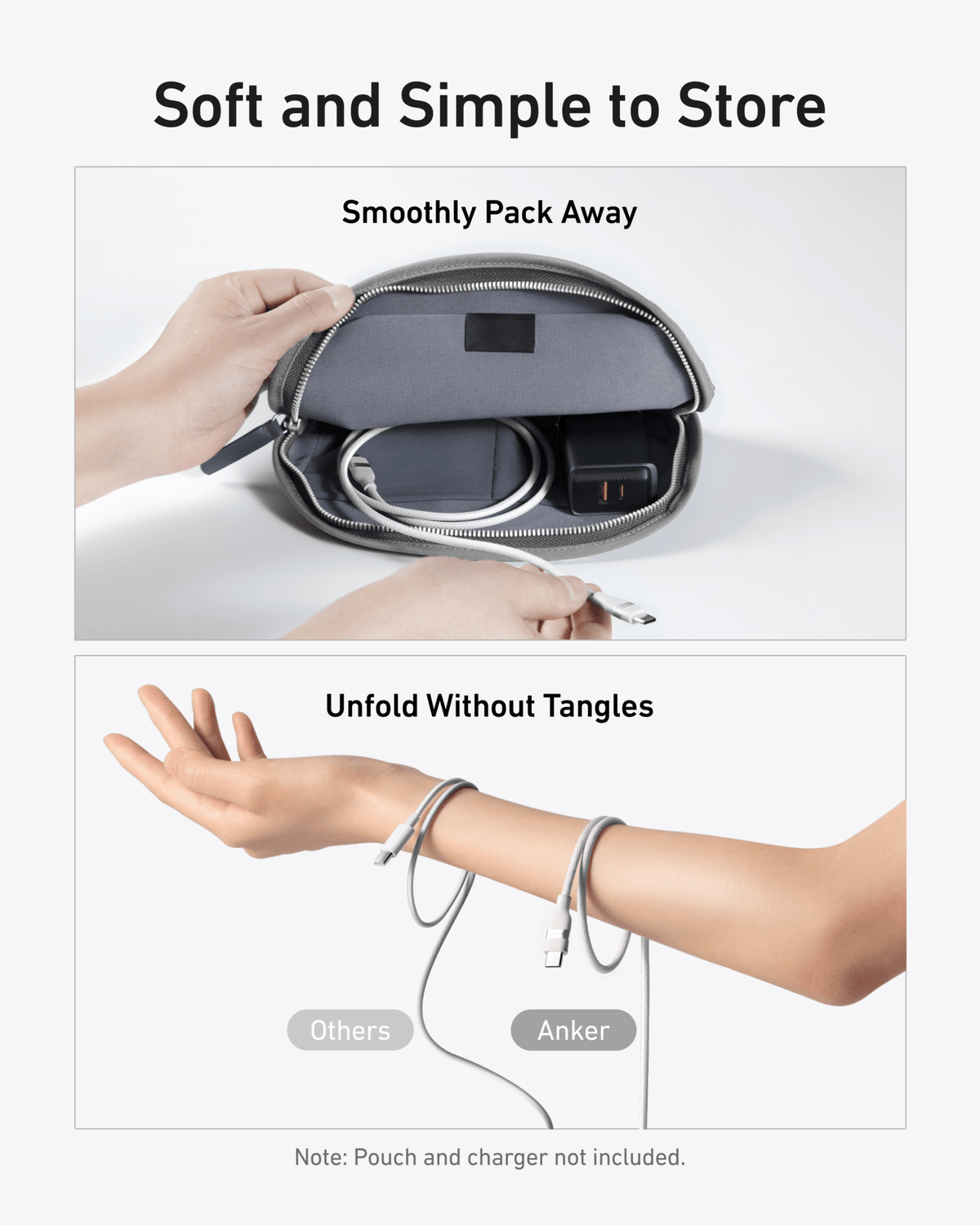 Anker USB-C to USB-C Cable (3 ft / 6 ft, 240W, Upcycled-Braided) - Agenda365.com