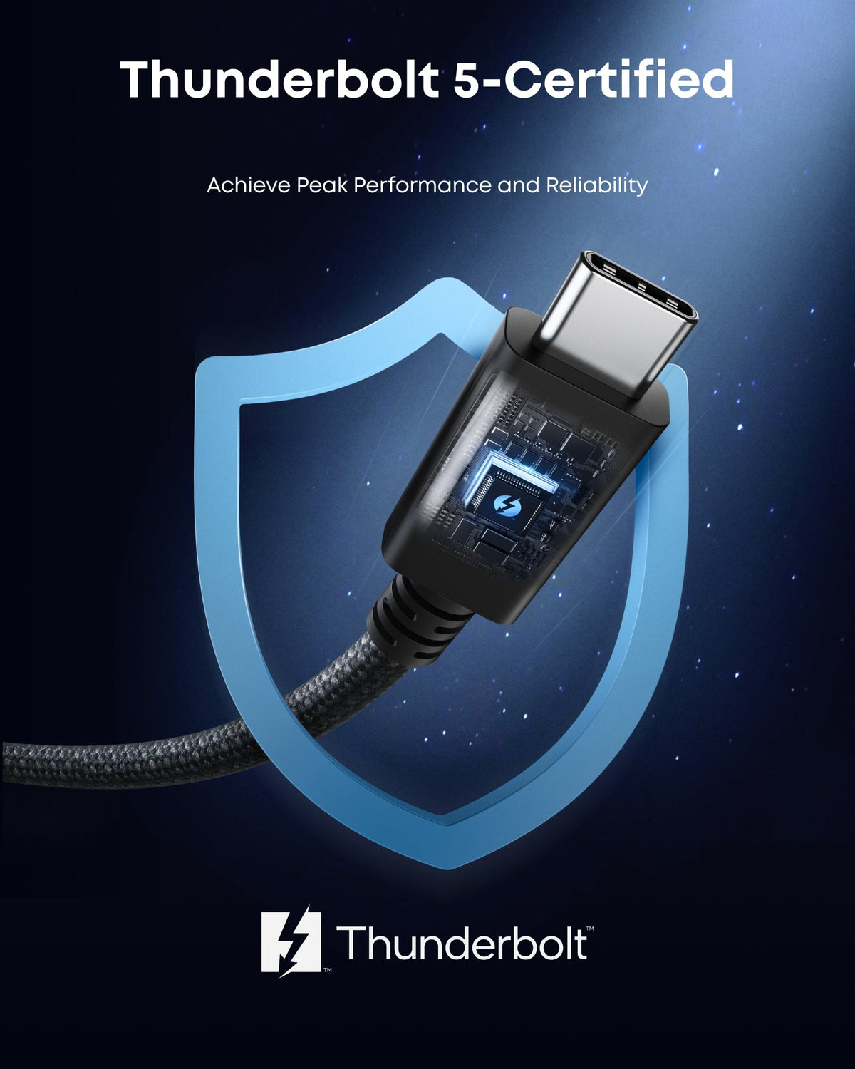 Anker Prime Thunderbolt 5 Cable (3.3 ft / 1.7 ft, 80 Gbps, 240W) - Agenda365.com
