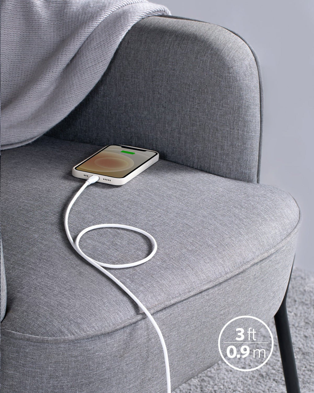 Anker <b>641</b> USB-C to Lightning Cable (Flow, 3 ft Silicone) - Agenda365.com