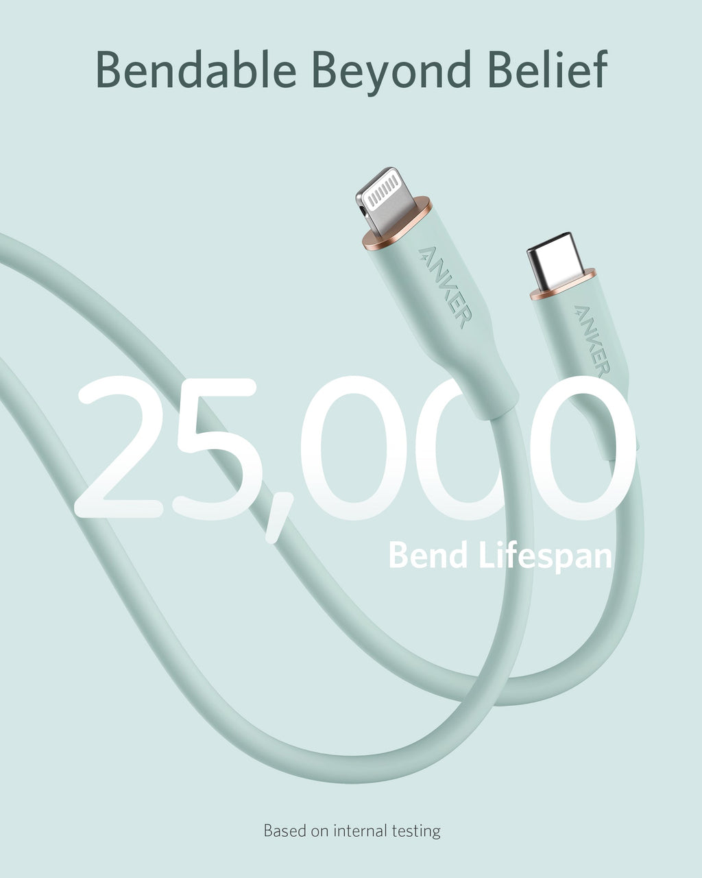Anker <b>641</b> USB-C to Lightning Cable (Flow, 3 ft Silicone) - Agenda365.com