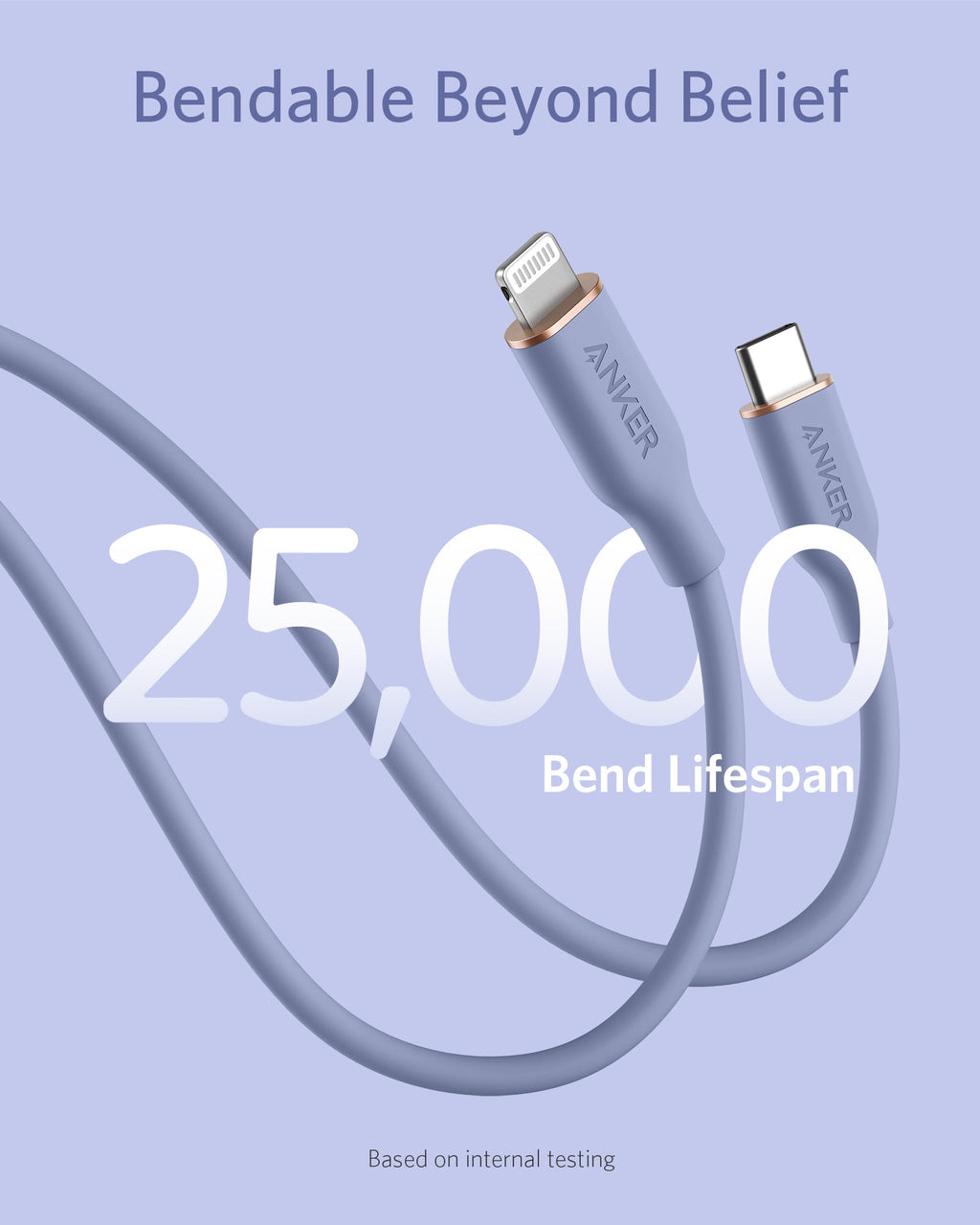 Anker <b>641</b> USB-C to Lightning Cable (Flow, 3 ft Silicone) - Agenda365.com
