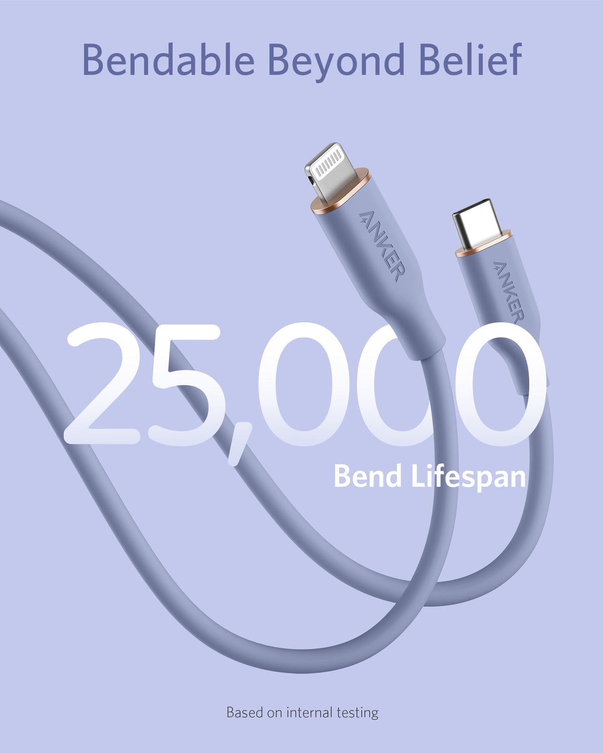 Anker <b>641</b> USB-C to Lightning Cable (Flow, 3 ft Silicone) - Agenda365.com