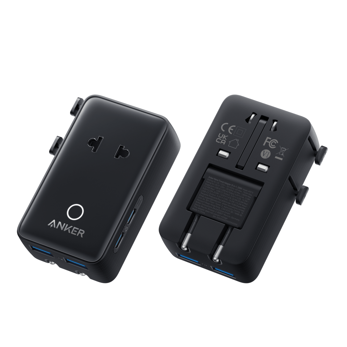 Anker Nano Travel Adapter (5-in-1, 20W, 1-Pack) - Agenda365.com