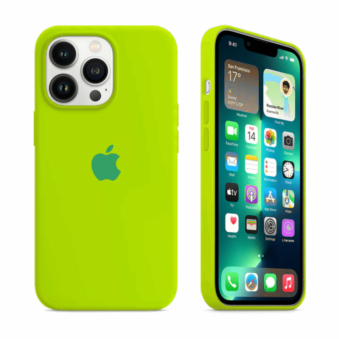 iPhone Silicone Case (Fluorescent Green) - Agenda365.com