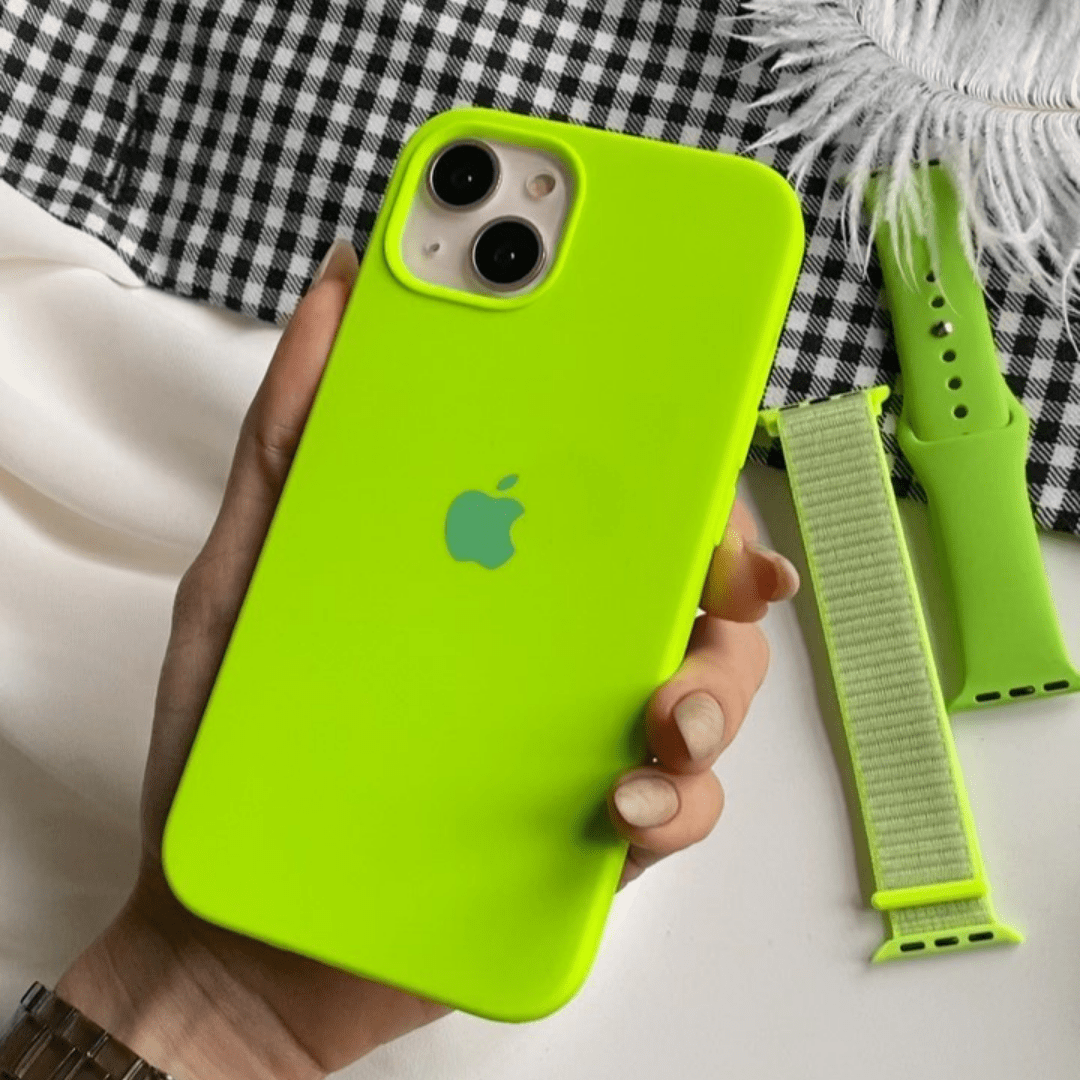 iPhone Silicone Case (Fluorescent Green) - Agenda365.com