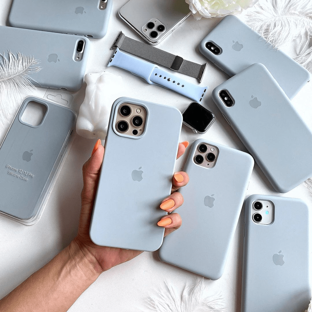 iPhone Silicone Case (Grey Blue) - Agenda365.com