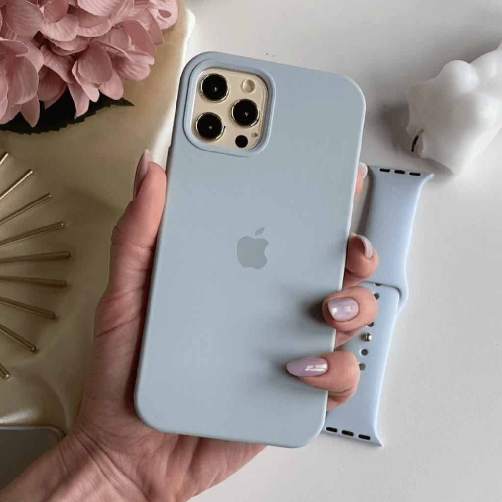 iPhone Silicone Case (Grey Blue) - Agenda365.com