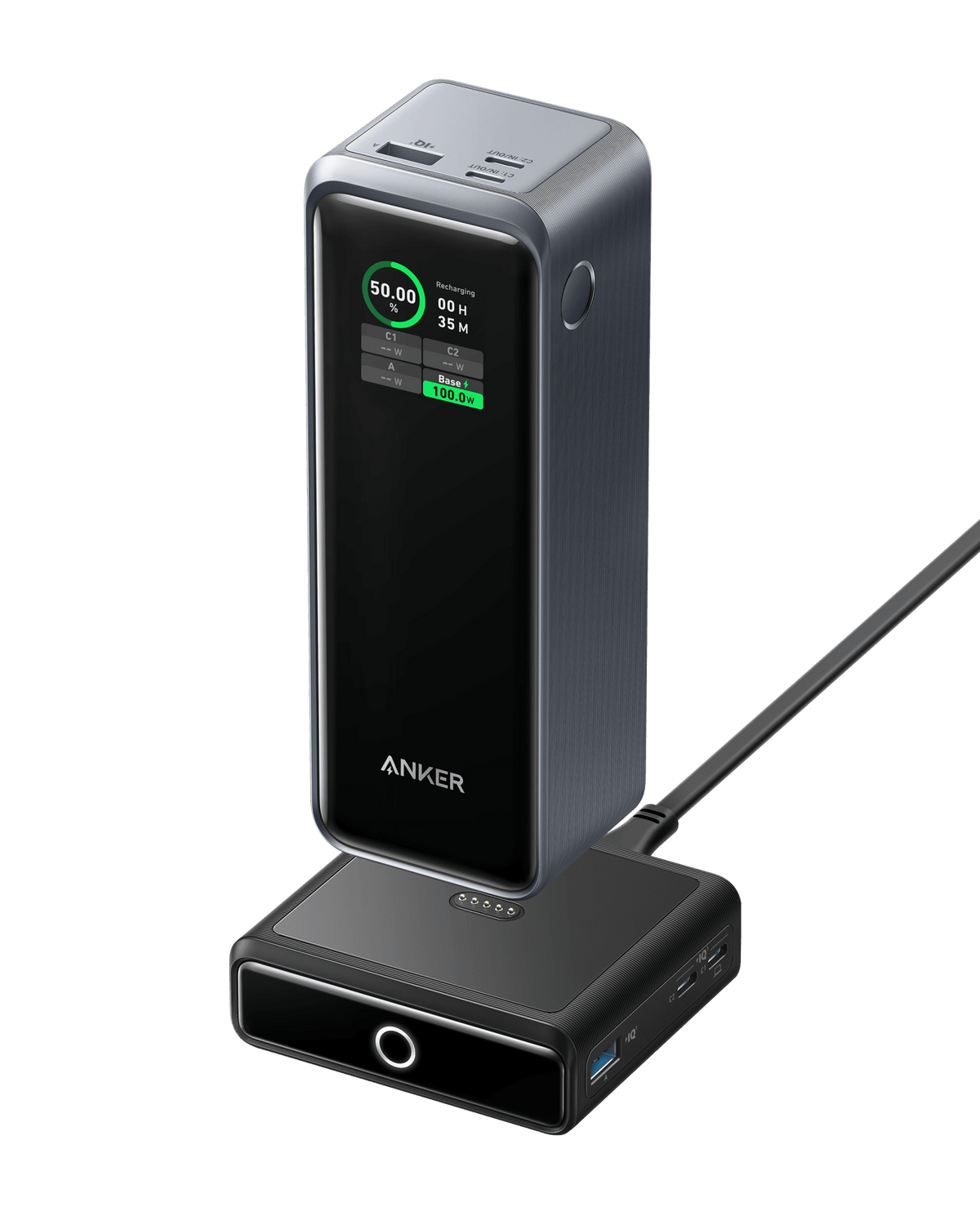 Anker Prime 27,650mAh Power Bank (250W) and 100W Charging Base - Agenda365.com