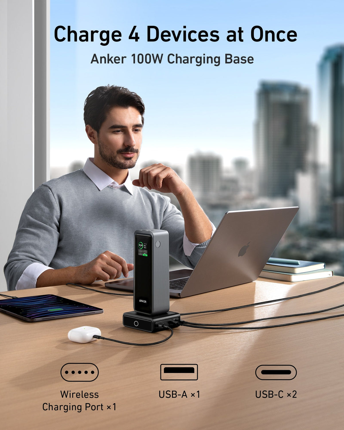 Anker Prime 27,650mAh Power Bank (250W) and 100W Charging Base - Agenda365.com
