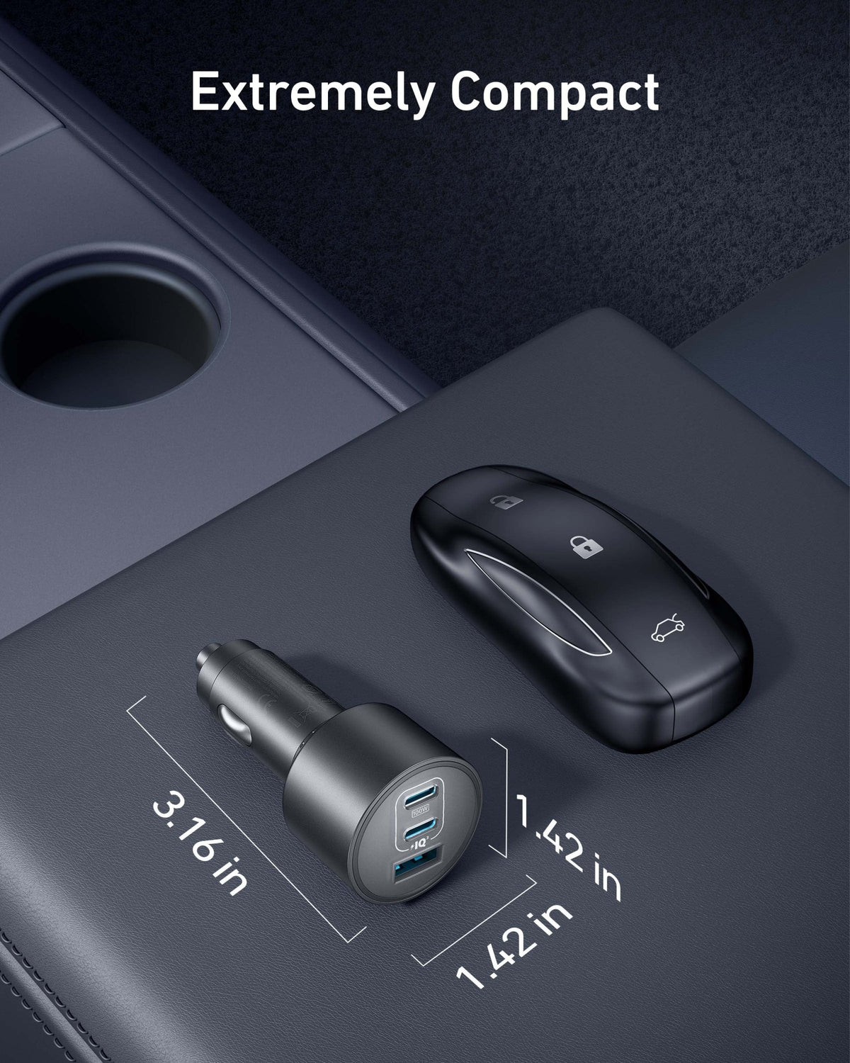 Anker Nano Car Charger (167.5W, 3 Ports) - Agenda365.com