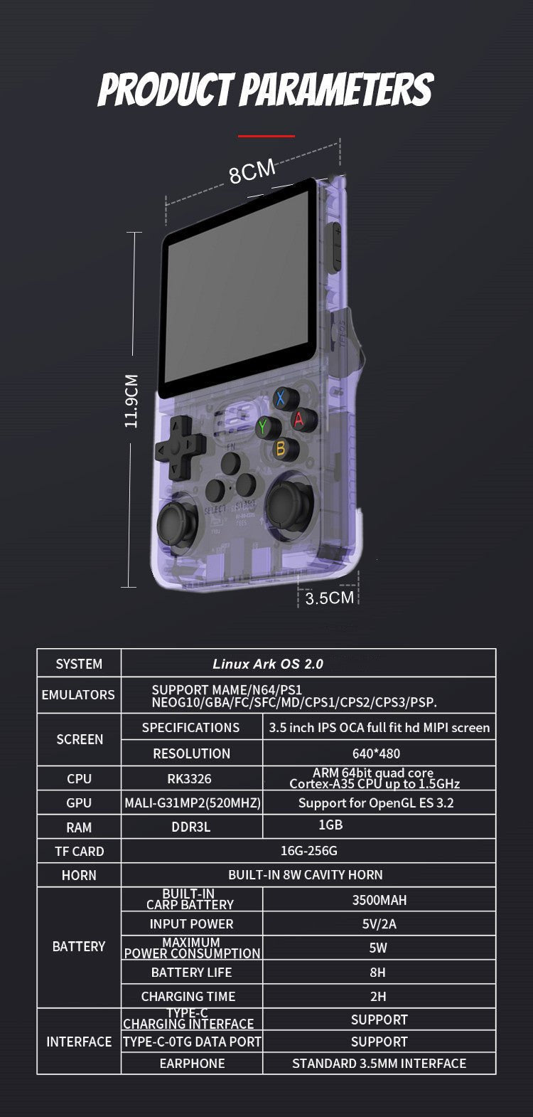 R36S Portable Handheld Retro Arcade Joystick All-in-One Open-Source Gaming Console - Agenda365.com