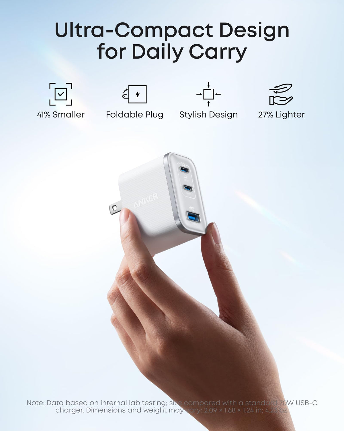 Anker Nano Charger (70W, 3 Ports) - Agenda365.com