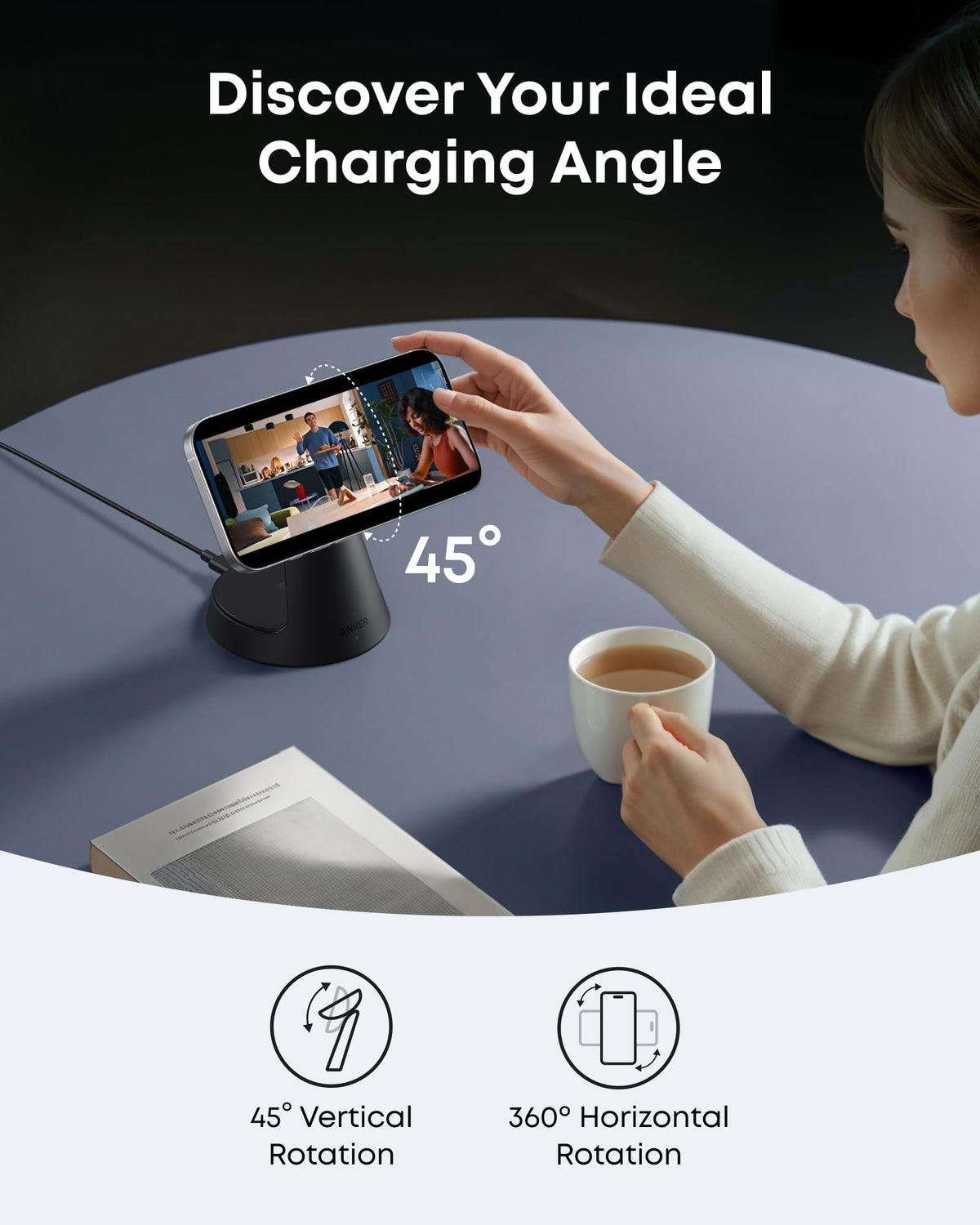 Anker MagGo Wireless Charging Station (3-in-1, Dock Stand) - Agenda365.com