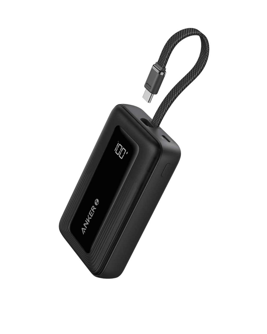 Anker Zolo Power Bank (10K, 30W) with a 5.4-inch (13.7 cm) built-in USB-C cable. - Agenda365.com