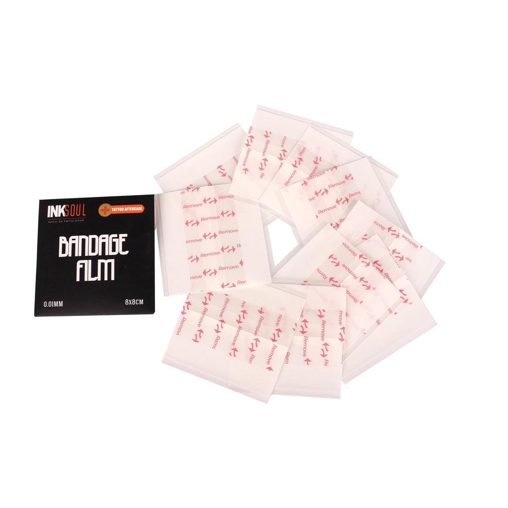 INKSOUL® Tattoo Aftercare Bandage Film 0.01mm ultrathin 3.1in X 3.1in 10sheets - Agenda365.com