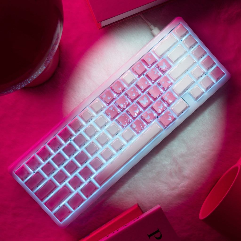 XVX IMD FlutterBloom Heart Layout 21-Key Artisan Keycap Set - Agenda365.com