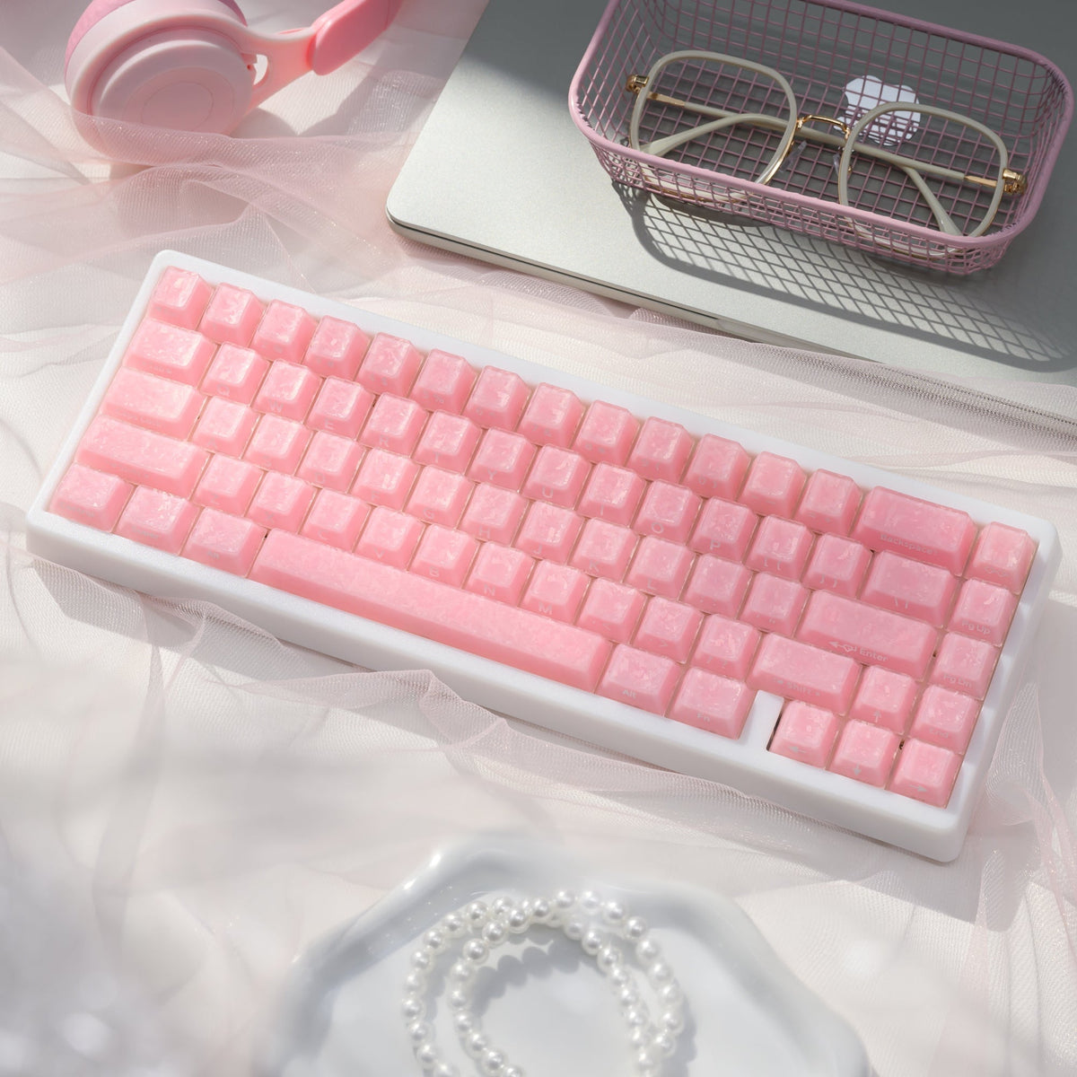 XVX M67 JadeStone Forged Carbon VIA Tri-Mode Mechanical Keyboard - Agenda365.com