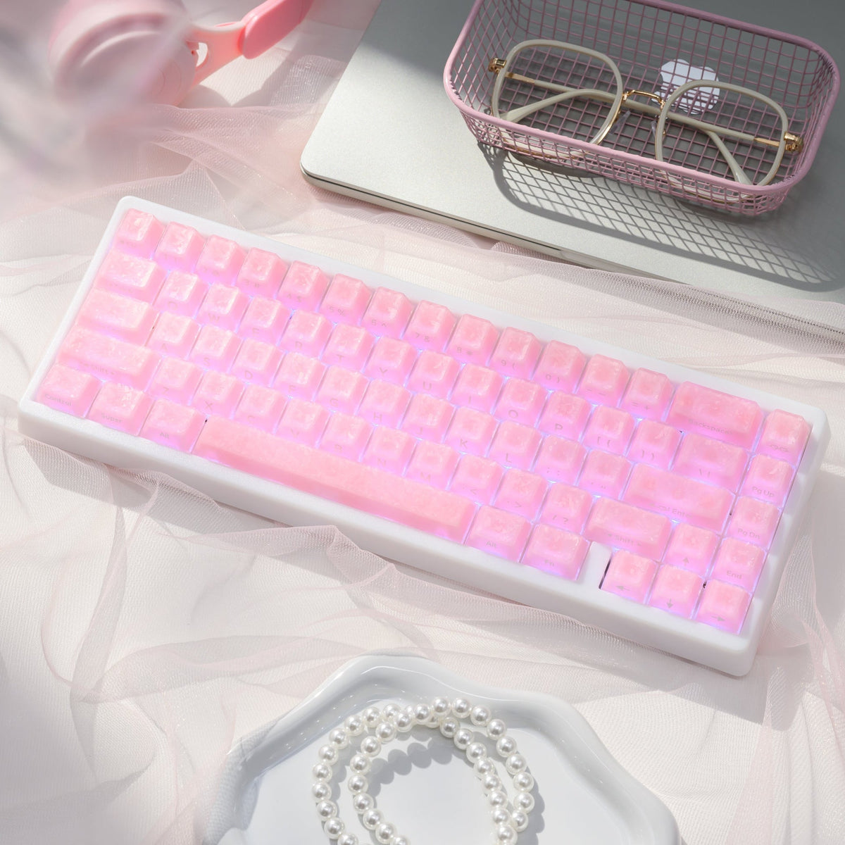 XVX M67 JadeStone Forged Carbon VIA Tri-Mode Mechanical Keyboard - Agenda365.com
