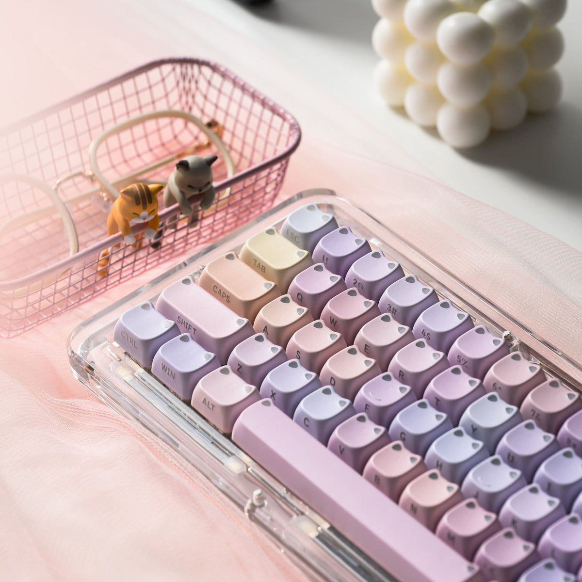 XVX Lumicat MAO Profile Side-Printed Shine-Through 113-Key Keycap Set - Agenda365.com
