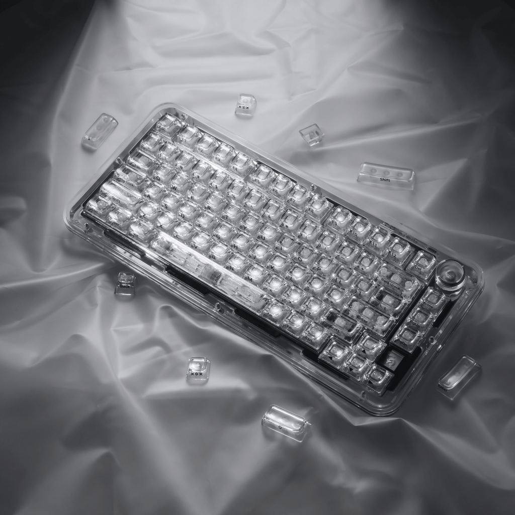 XVX Arctic Transparent SA Profile Double-Shot 128-Key PC Keycap Set - Agenda365.com