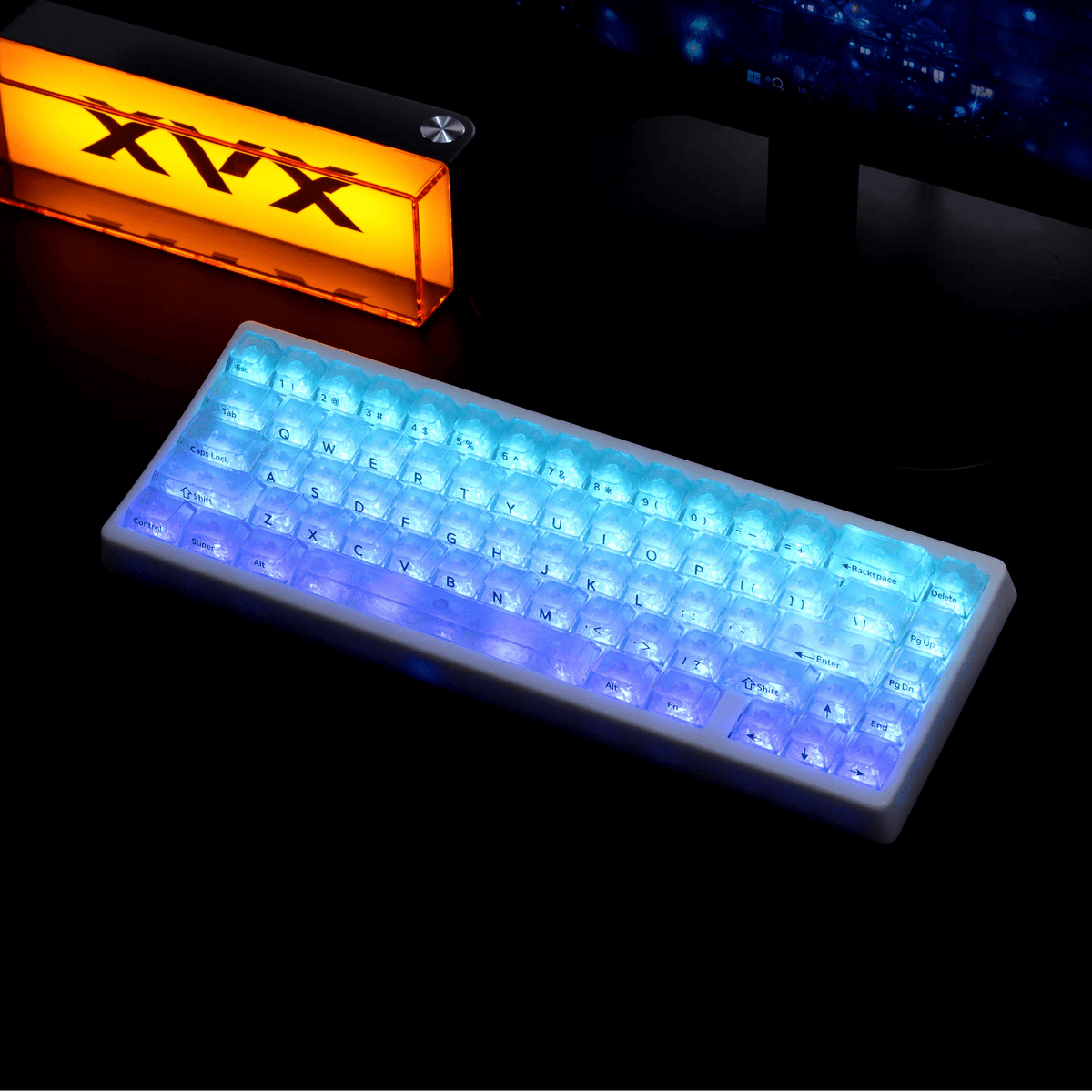 XVX M67 JadeStone Forged Carbon VIA Tri-Mode Mechanical Keyboard - Agenda365.com