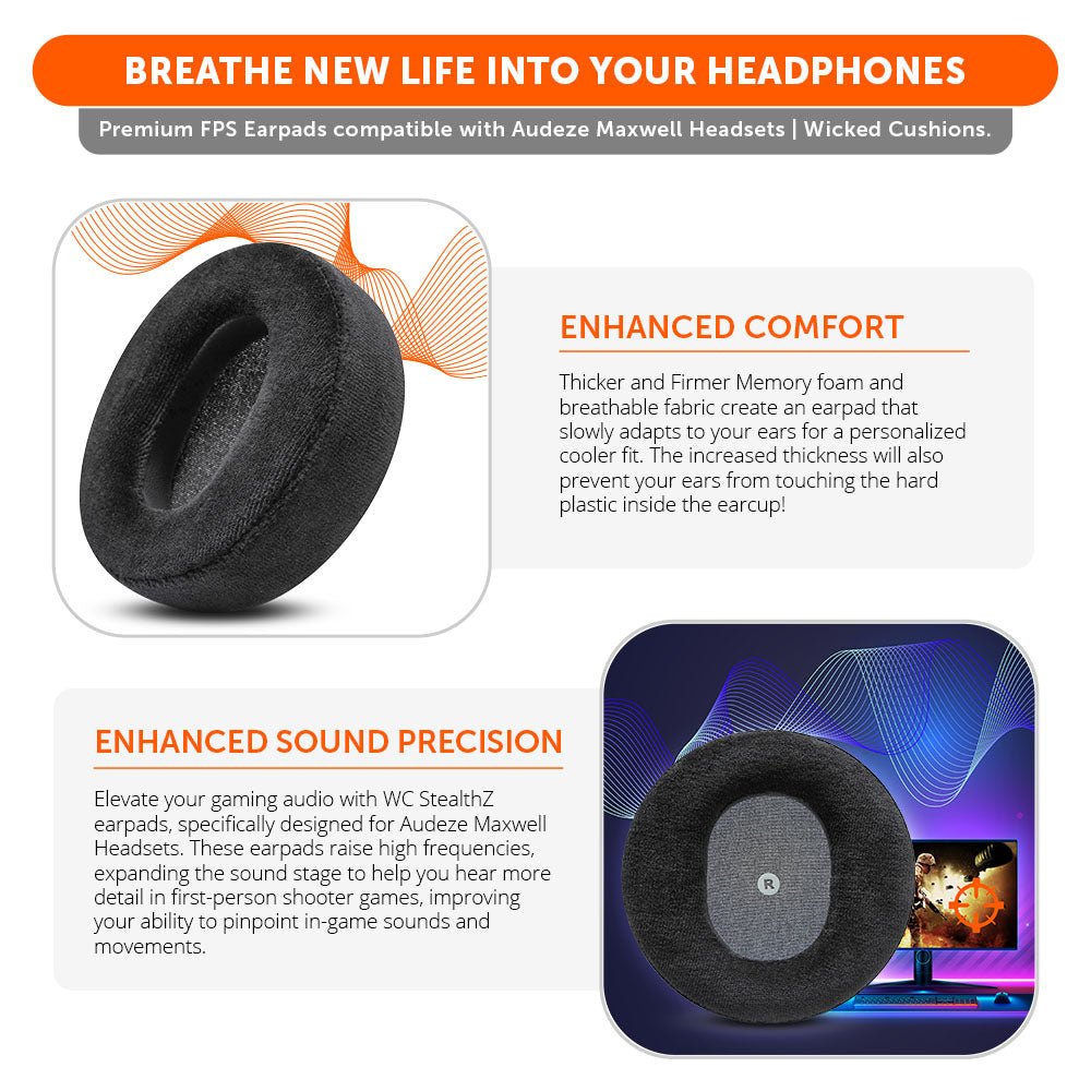 Audeze Maxwell Xbox & PS5 Earpads - WC StealthZ Maxwell - Agenda365.com