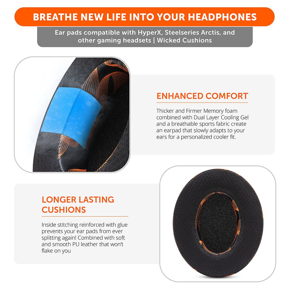WC FreeZe - Hybrid Cooling Gel Infused Gaming Earpads - Agenda365.com