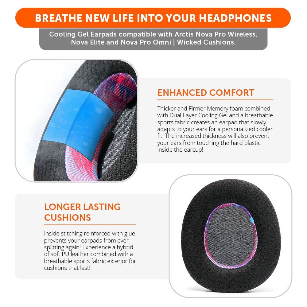 Arctis Nova Pro Wireless, Nova Elite & Nova Pro Omni Earpads - WC FreeZe Cooling Gel - Agenda365.com