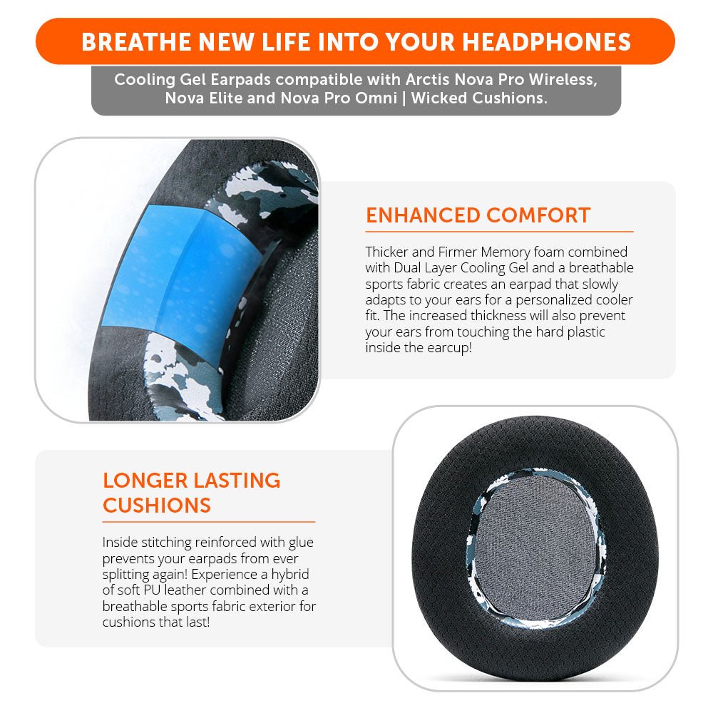 Arctis Nova Pro Wireless, Nova Elite & Nova Pro Omni Earpads - WC FreeZe Cooling Gel - Agenda365.com