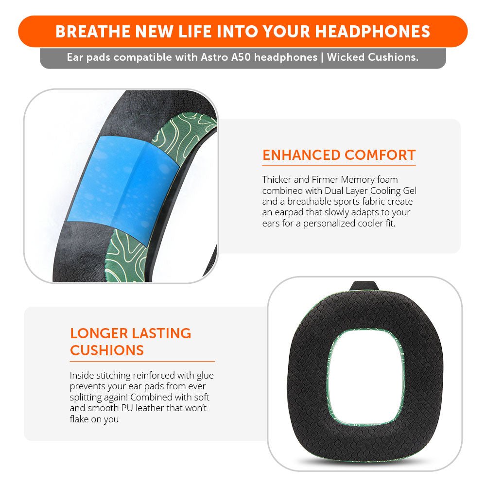 Astro A50 Gen 4, Gen 5 and A50X Earpads - WC FreeZe Cooling Gel - Agenda365.com