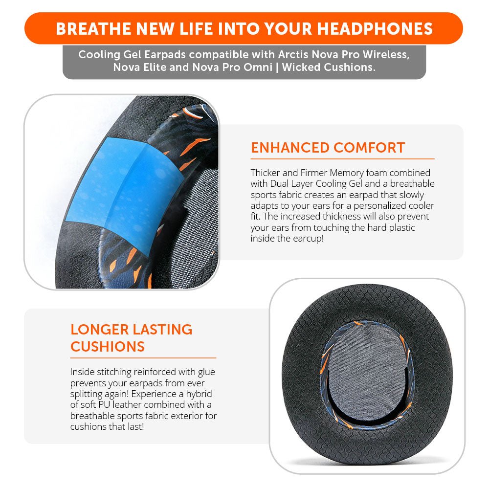Arctis Nova Pro Wireless, Nova Elite & Nova Pro Omni Earpads - WC FreeZe Cooling Gel - Agenda365.com