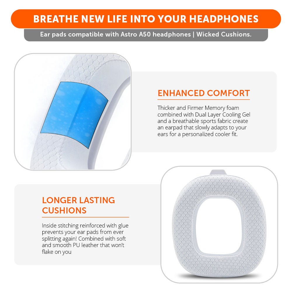 Astro A50 Gen 4, Gen 5 and A50X Earpads - WC FreeZe Cooling Gel - Agenda365.com