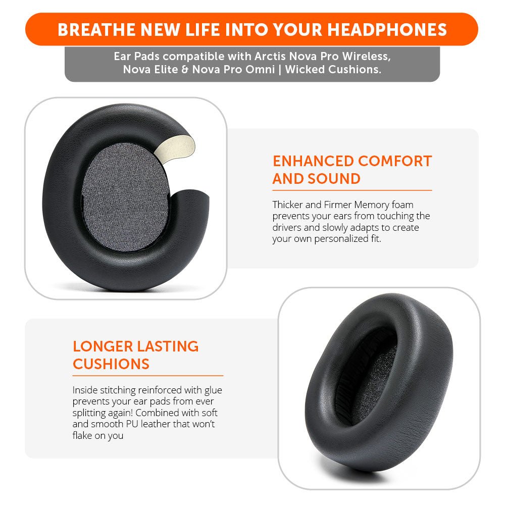 Arctis Nova Pro Wireless, Nova Elite & Nova Pro Omni Earpads - WC PadZ Nova Pro Wireless - Agenda365.com