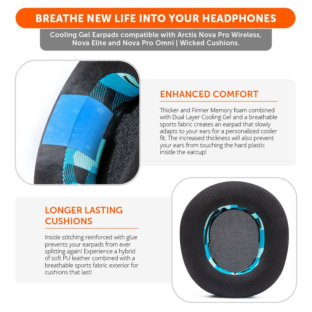 Arctis Nova Pro Wireless, Nova Elite & Nova Pro Omni Earpads - WC FreeZe Cooling Gel - Agenda365.com