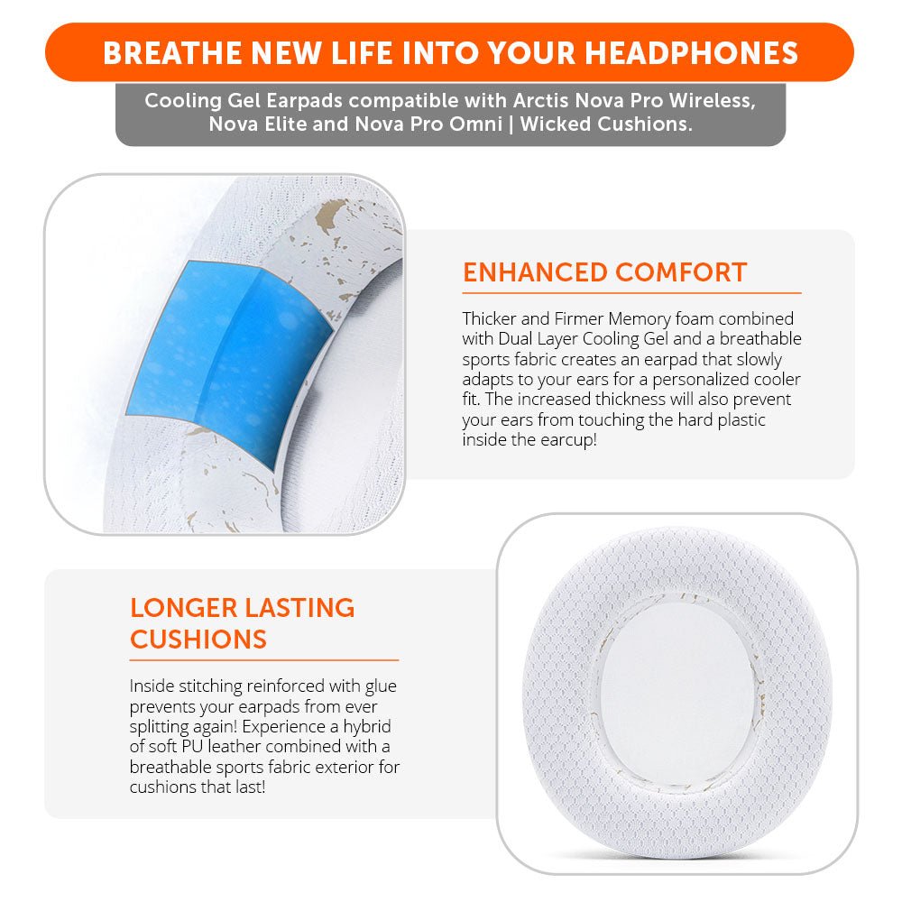 Arctis Nova Pro Wireless, Nova Elite & Nova Pro Omni Earpads - WC FreeZe Cooling Gel - Agenda365.com