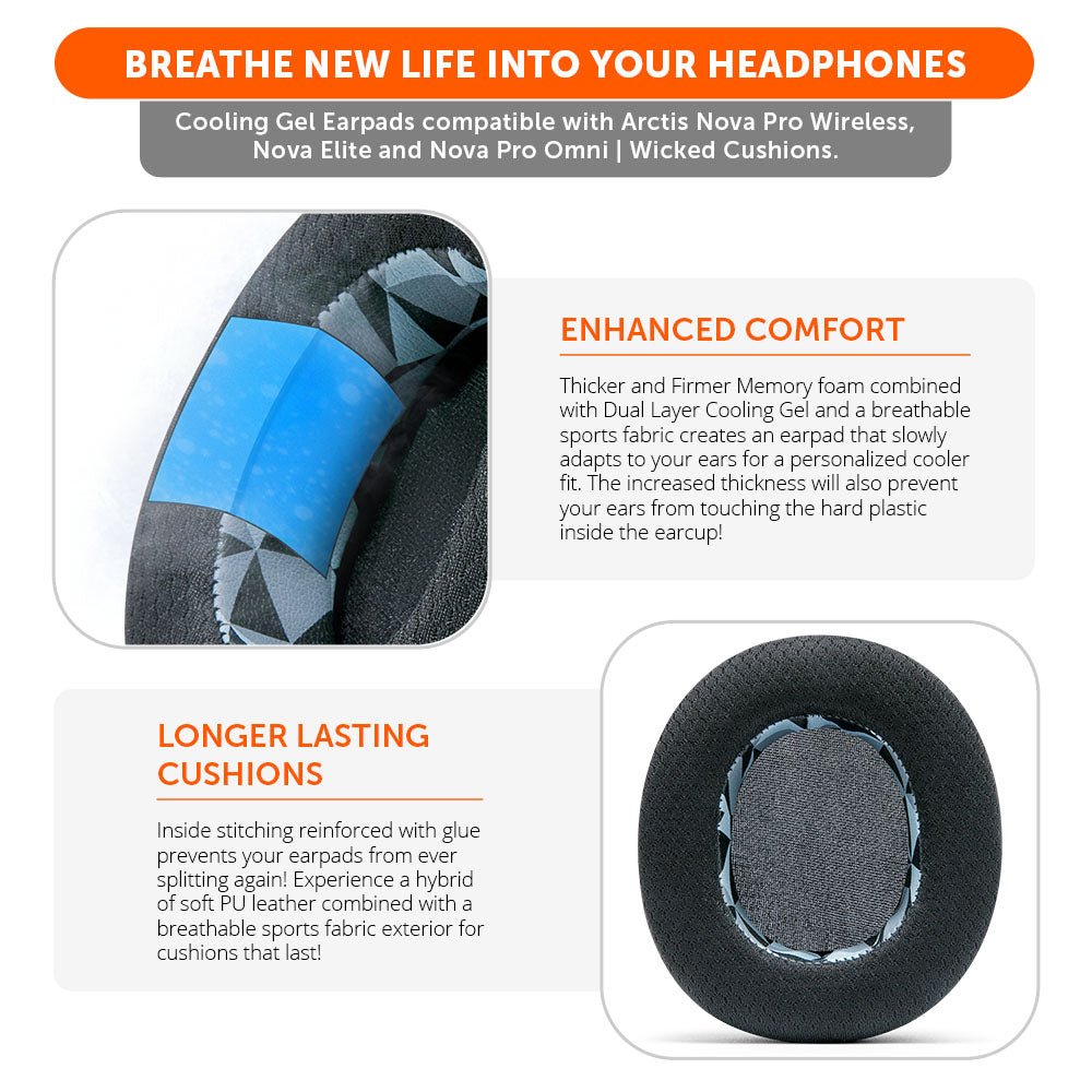 Arctis Nova Pro Wireless, Nova Elite & Nova Pro Omni Earpads - WC FreeZe Cooling Gel - Agenda365.com